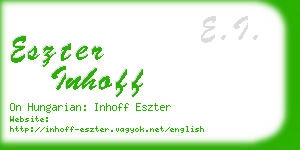 eszter inhoff business card